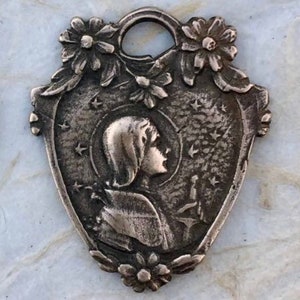 St. Joan of Arc - Jeanne d'Arc Medal - Religious Medal - Catholic Medal - Bronze or Sterling Silver - Reproduction - Saint Medal
