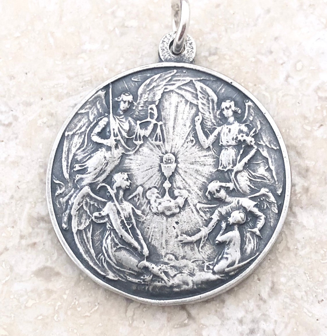 Archangels and Guardian Angel Medal Bronze or Sterling Etsy