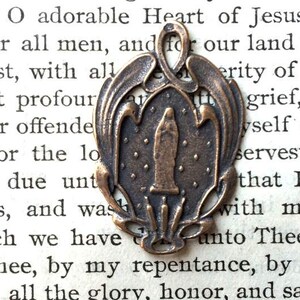 Our Lady of Lourdes - 1" - Medal - Bronze or Sterling Silver - Vintage ...