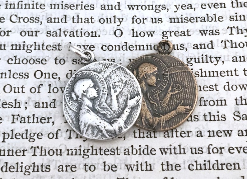 St. Cecilia Medal - Patron of Music - 7/8" - Bronze or Sterling Silver ...