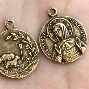 St. Genevieve Medal - Patron Saint of Paris - Bronze or Sterling Silver ...