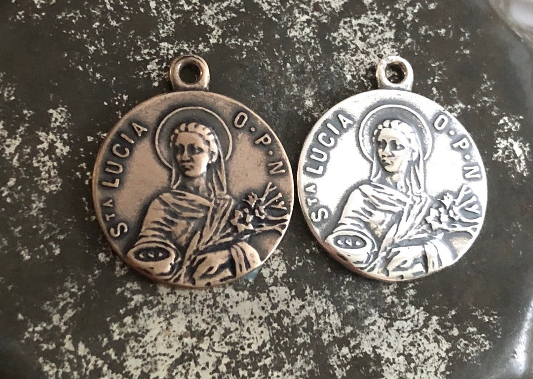 St Lucy - St Lucia - Bronze or Sterling Silver - Martyr - Patron Saint ...