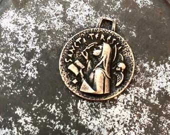 St. Teresa of Avila Medal - 3/4" - Vintage Replica - Made in the USA  (M-295)