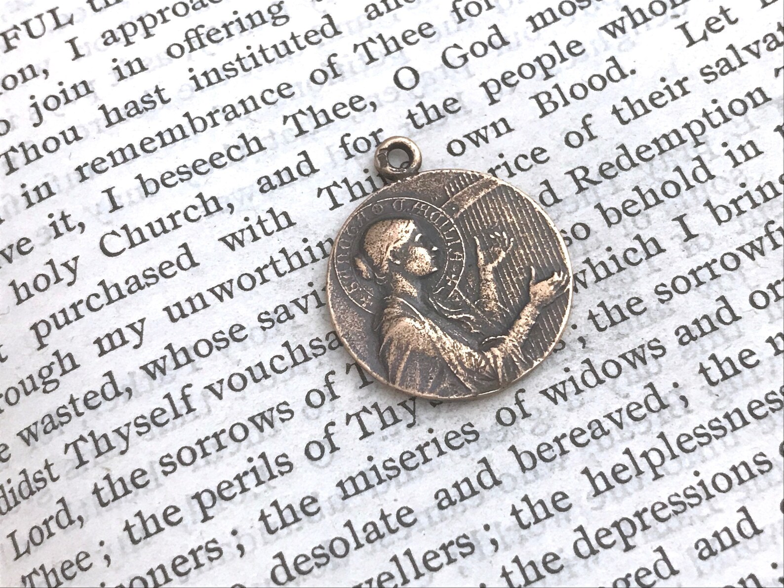 St. Cecilia Medal - Patron of Music - 7/8" - Bronze or Sterling Silver ...