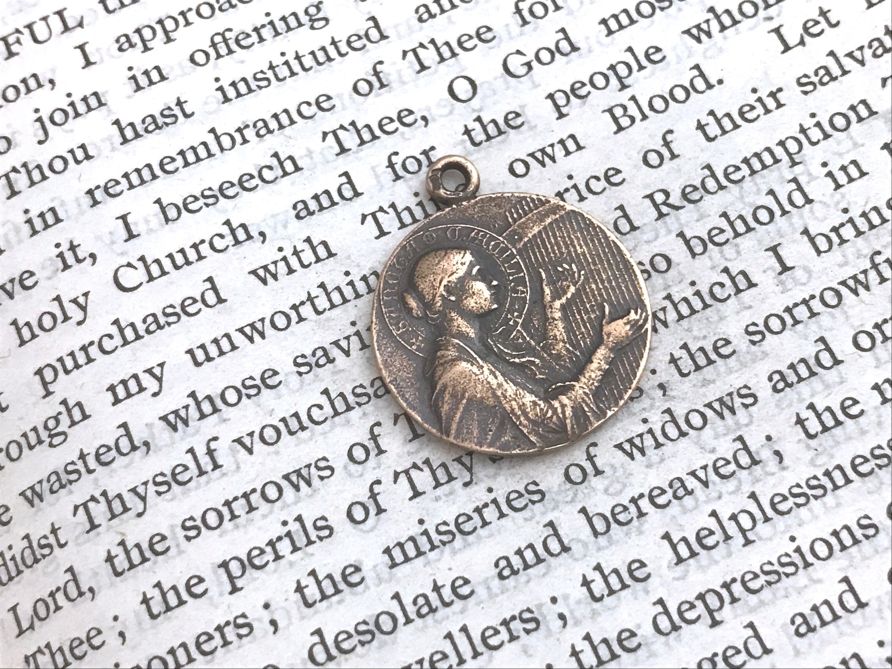 St. Cecilia Medal - Patron of Music - 7/8" - Bronze or Sterling Silver ...