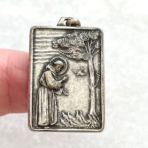 St Francis of Assisi - Real Antique French Medal - French Medal - Religious Medal - Catholic Medal - Saint Medal