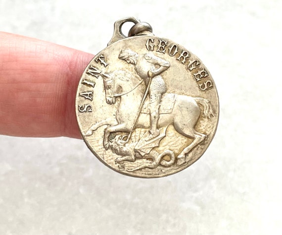 Large St George Medal - St George - Old Medal - R… - image 5