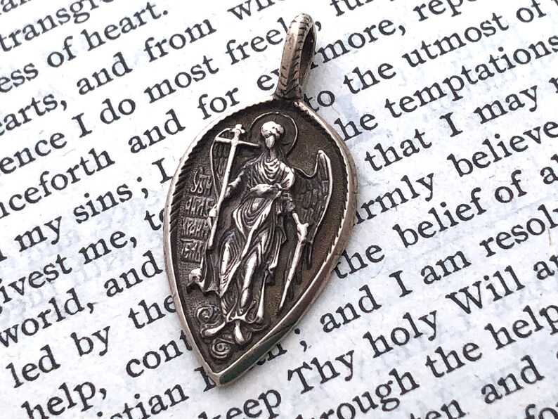 Angel Medal Orthodox MEDAL Bronze or Sterling Silver Etsy