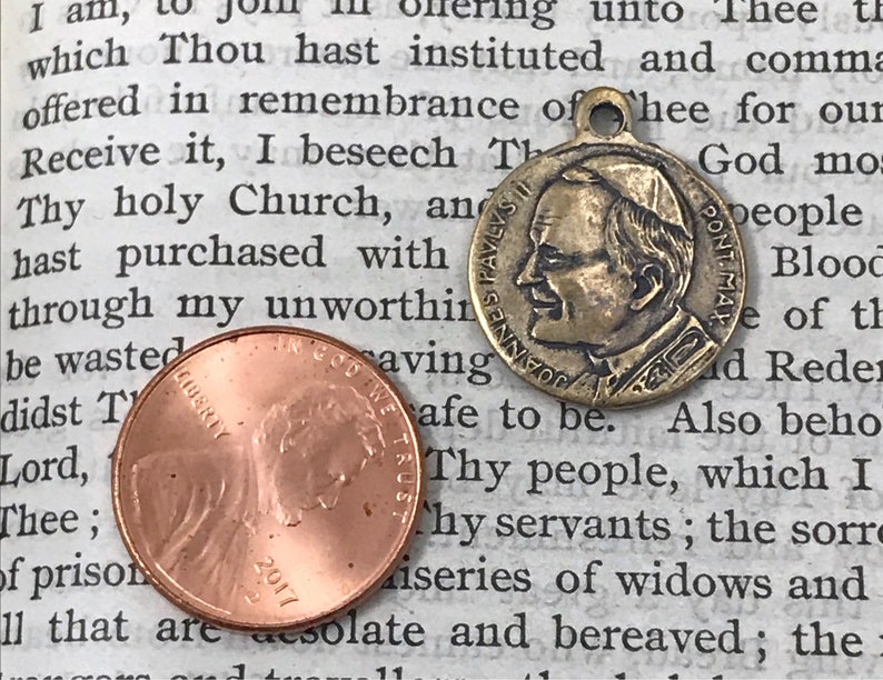 St. John Paul II Medal Our Lady of Czestochowa Bronze or - Etsy