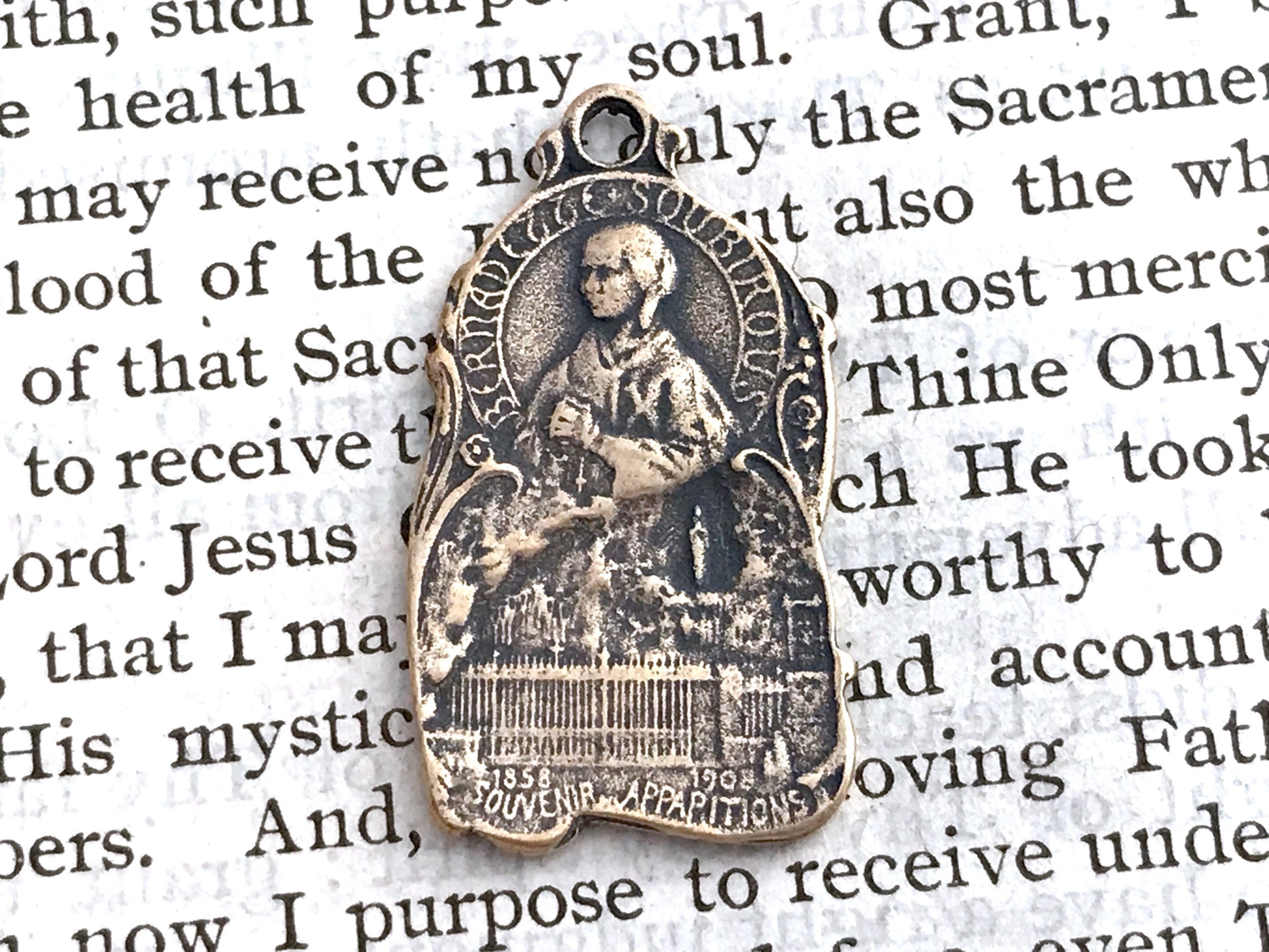 Our Lady of Lourdes Medal - St. Bernadette Religious Medal - Lourdes ...