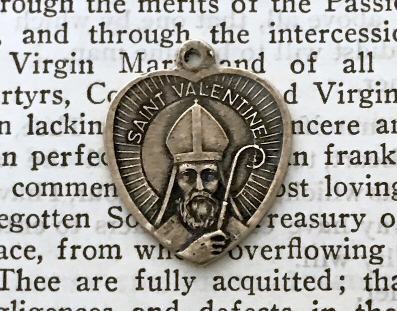 St. Valentine Medal - BRONZE or STERLING - St. Valentine - Patron Saint ...