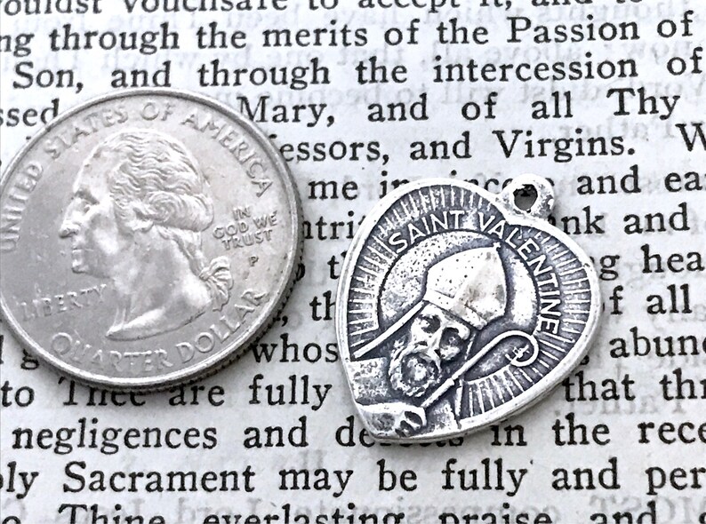 St. Valentine Medal - BRONZE or STERLING - St. Valentine - Patron Saint ...