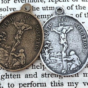 Sorrowful Mother - Passion - Two Way Medal - Bronze or Sterling Silver - Vintage Medal Replica - Made in the USA (M97-985)