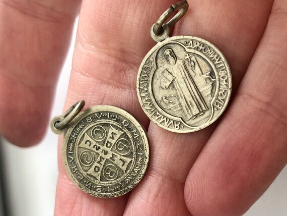 Two old St. Benedict Medal - St Bendict Cross - S… - image 2