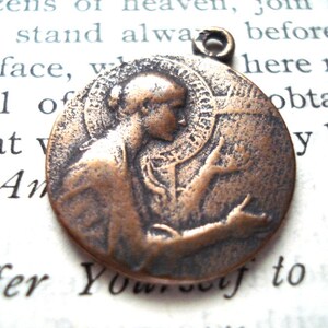 St. Cecilia Medal - Patron of Music - 7/8" - Bronze or Sterling Silver ...