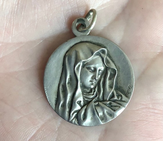 Large Mother of Sorrows Medal - Sterling Silver - Sor… - Gem