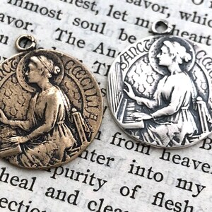 St. Cecilia Medal - Patron of Music - 3/4" - Bronze or Sterling Silver ...