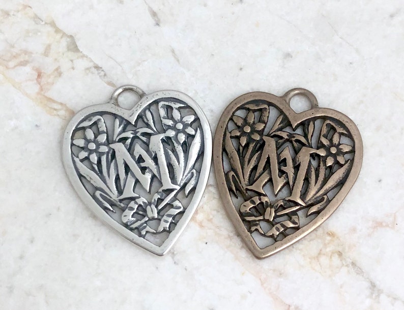 NEW Ave Maria Heart Medal Mary Medal Catholic Medal image 1