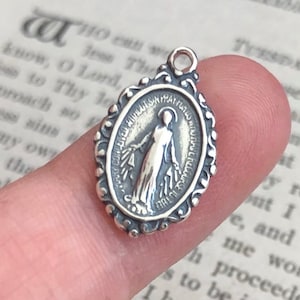 Miraculous Medal - 5/8&quot; - Bronze or Sterling - Miraculous Medal - Bronze Miraculous Medal - Reproduction Medal - Made in USA
