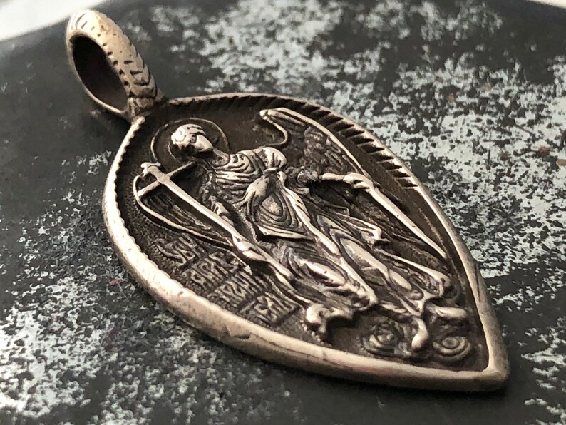 Angel Medal Orthodox MEDAL Bronze or Sterling Silver Etsy