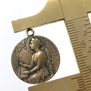 St. Cecilia Medal - Patron of Music - 3/4" - Bronze or Sterling Silver ...