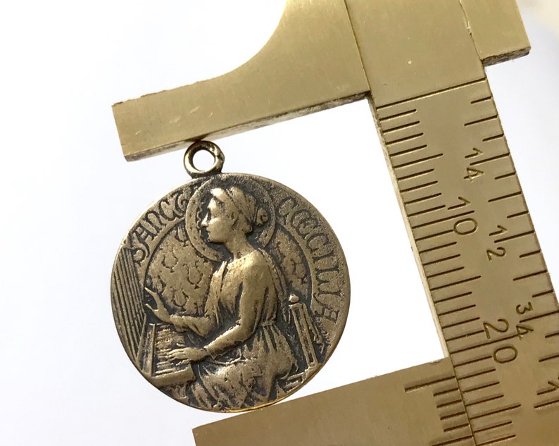 St. Cecilia Medal - Patron of Music - 3/4" - Bronze or Sterling Silver ...
