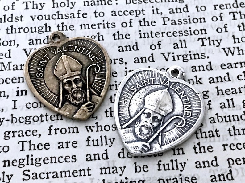 St. Valentine Medal - BRONZE or STERLING - St. Valentine - Patron Saint ...