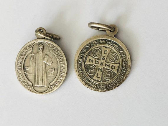 Two old St. Benedict Medal - St Bendict Cross - S… - image 3