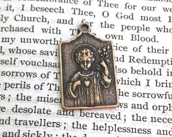 Christ the King of Heaven - Christ Child Medal  - Bronze or Sterling Silver - Religous Medal - French Medal - Reproduction