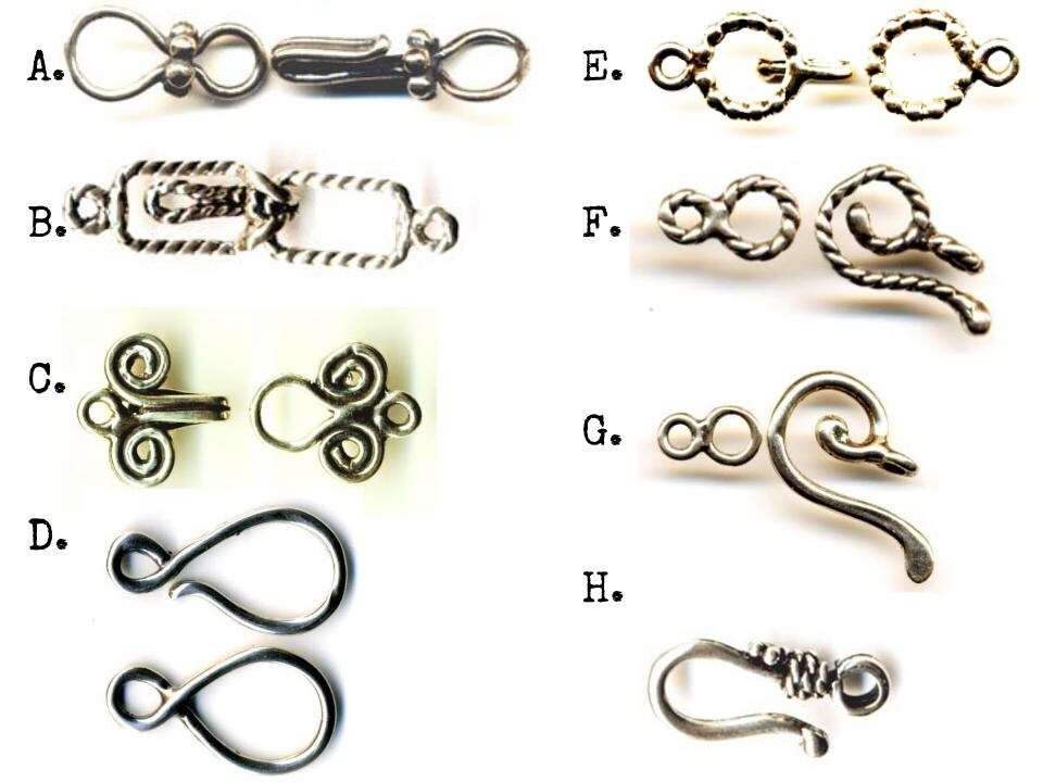 Hook and Eye Set Bronze or Sterling Silver Hook and Eye Etsy