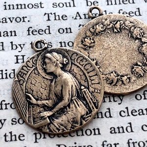 St. Cecilia Medal - Patron of Music - 3/4" - Bronze or Sterling Silver ...