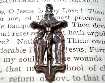 Crucifix - Good Friday - At the Cross - Bronze or Sterling Silver - Vintage Replica - Made in the USA  (C-313)
