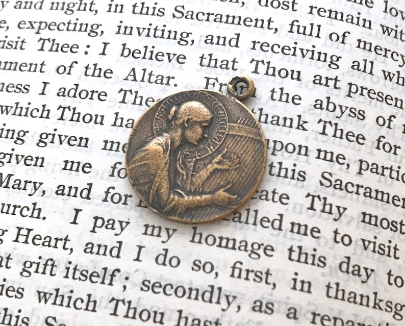 St. Cecilia Medal - Patron of Music - 7/8" - Bronze or Sterling Silver ...