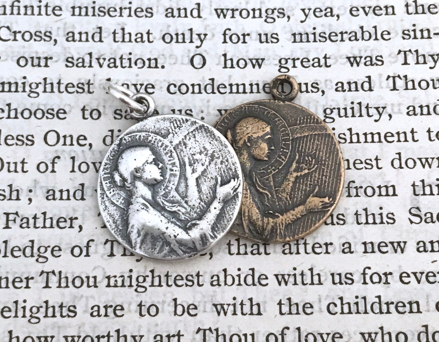 St. Cecilia Medal - Patron of Music - 7/8" - Bronze or Sterling Silver ...