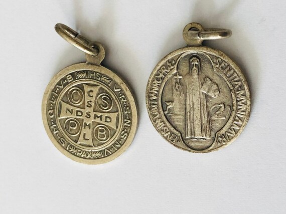 Two old St. Benedict Medal - St Bendict Cross - S… - image 4
