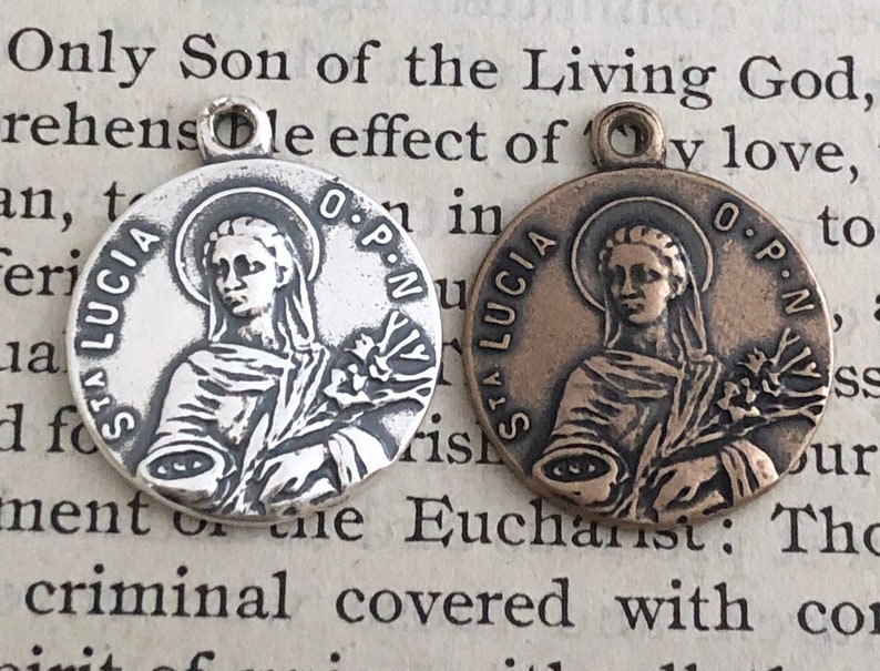 St Lucy - St Lucia - Bronze or Sterling Silver - Martyr - Patron Saint ...