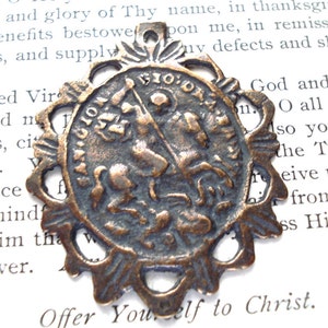 St George MEDAL - 1 3/4&quot; -Bronze - Vintage Replica - Made in the USA