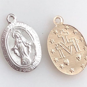 Small Miraculous Medal - Small Mary Medal - Gold Filled, Rose Gold Filled, Sterling Silver - Manufacturered in USA - Gold Filled Mary Medal