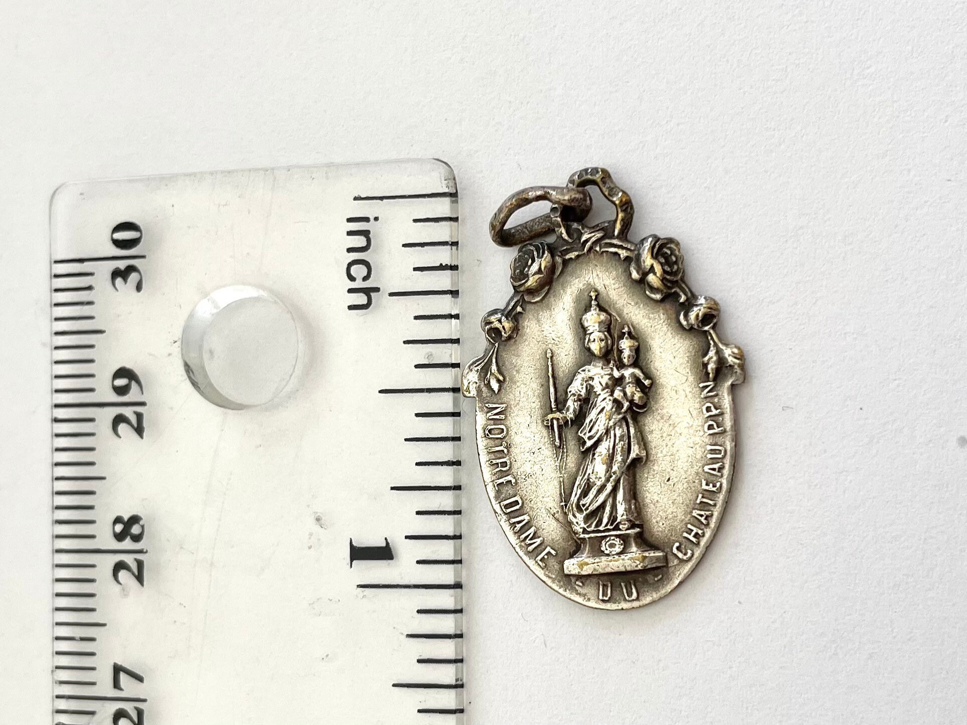 Notre-dame De Chateau - Our Lady - Vigin Mary - French Religious Medal ...