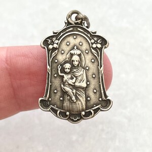 Notre-Dame de Fourvière - Our Lady - Vigin Mary - French Religious Medal - Antique Medal - Silver - Art  Nouveau