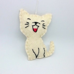 Filz Katze Ornament, fröhliche Geschenkidee, Plüsch Katze für die Cat Lady