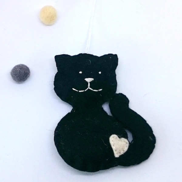 Black Cat Ornament Etsy