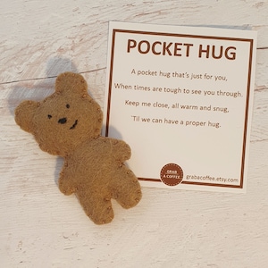 Cadeau de réconfort, Envoyez un ours avec une carte de câlin à distance, un petit ami câlin de poche