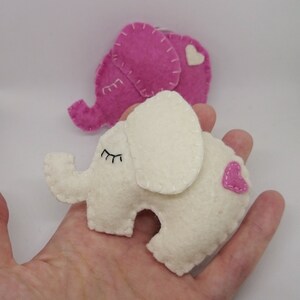 Felt elephant ornament - Nursery decor for girl or boy - wool ornaments - Christmas decoration - Housewarming - home decor