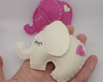 Felt elephant ornament - Nursery decor for girl or boy - wool ornaments - Christmas decoration - Housewarming - home decor