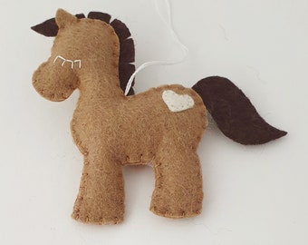 Felt pony decoration - horse ornaments