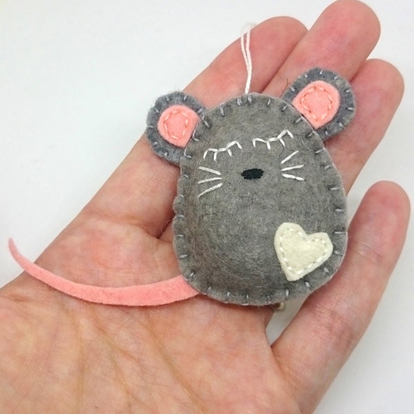 Felt Mouse Ornament Etsy