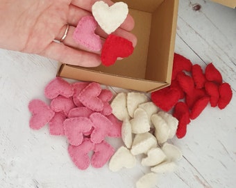 Tiny heart ornament pack, 45 pieces, party supplies