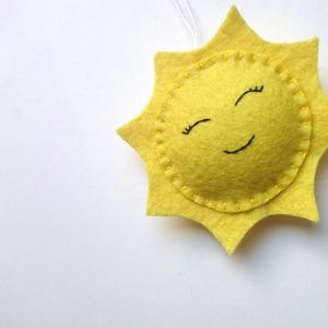 Felt sun ornament, wool felt sun home decoration image 3