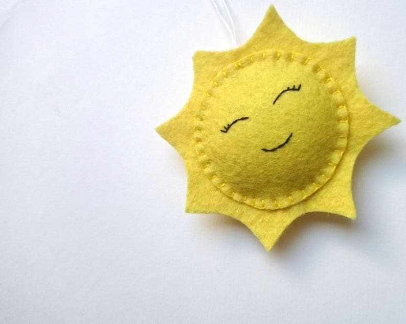 Felt sun ornament, wool felt sun home decoration image 3